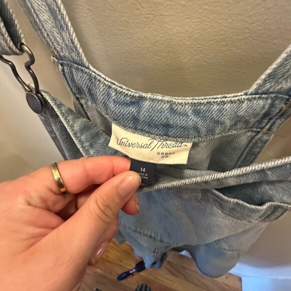Women's Denim Shortalls - Universal Thread™ - Picture 2 of 4